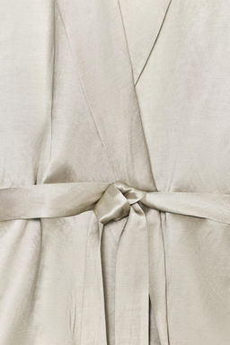 ZW COLLECTION LIMITED EDITION SATIN BELTED BLAZER - Zara фото 6