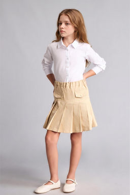 Gabardin Mini Etek K_z _ocuk - Defacto фото 2