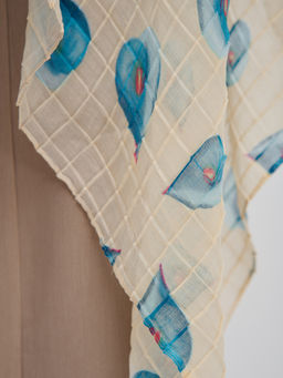 ХЛОПОК ВИСКОЗА Большой, мягкий, двусторонний палантин c принтом