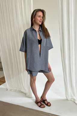Костюм женский SET084/01/Серо-голубой, белый - M&G all natural фото 8