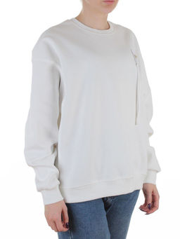 5601 WHITE Свитшот женский (100% хлопок)