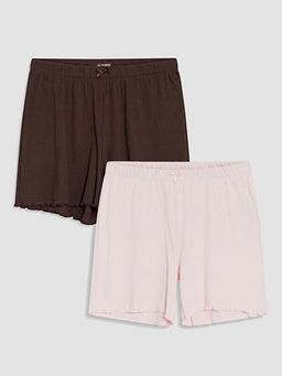 Beli Lastikli Kad?n ?ort Pijama Alt 2li