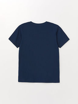 Bisiklet Yaka Bask?l? K?sa Kollu Erkek ?ocuk ?ortlu Pijama Tak?m? - Waikiki фото 3