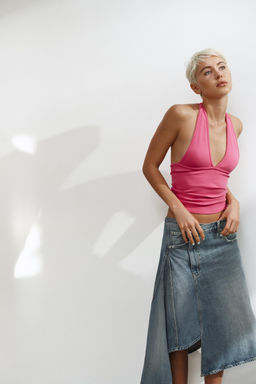 DENIM TRF MINI SKIRT - Zara фото 11