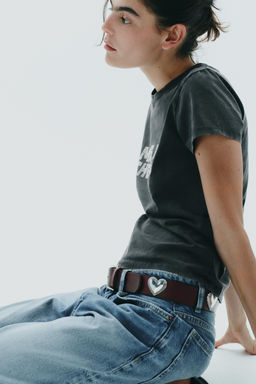 LEATHER HEART STUD BELT - Zara фото 4