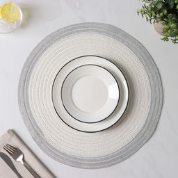 Цена за 10 шт. Салфетка сервировочная на стол Доляна Лана, d=38 см, цвет белый