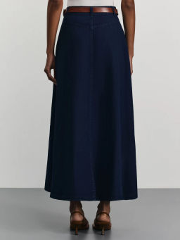 Джинсовая юбка с ремнем / Zarina фото 4