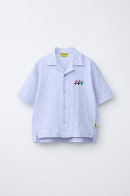 CAMISA TEXTURA RAYAS PENN  / Azul claro