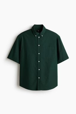 Camisa Oxford de manga corta Relaxed Fit - H&m фото 3