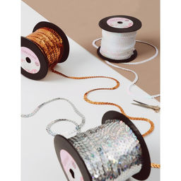 Пайетки на нити, голография, 6 мм, 91±1 м, цвет серебряный