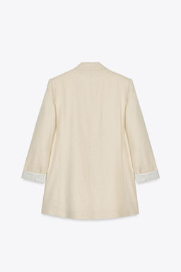 LINEN BLEND BLAZER WITH PRINTED CUFFS - Zara фото 44