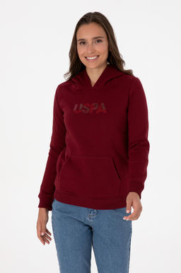 Kad_n Bordo Basic Sweatshirt Sepette S_rpriz _ndirim - U.s. polo assn фото 3
