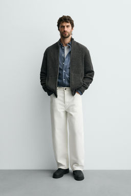 TWISTED YARN JACKET WITH ZIP