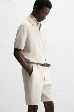 100% LINEN BERMUDA SHORTS - Zara фото 41