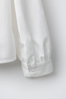 CAMISA CUELLO BOBO BORDADO / Blanco - Zara фото 4