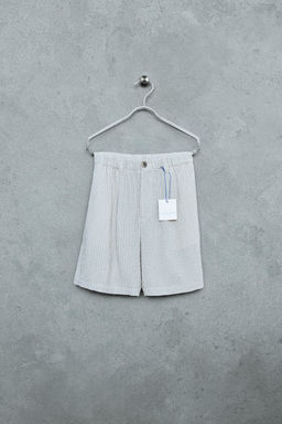 STORIESZ - BERMUDA TEXTURA CUADROS / Marr?n / Crudo