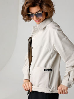 23139 Ветровка без подкладки песочный - Dizzyway фото 2