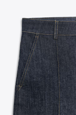 Z1975 HIGH-WAIST DENIM BERMUDA SHORTS - Zara фото 8