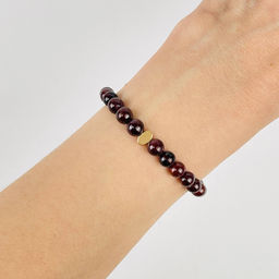 Браслет из Граната со вставкой 18 см