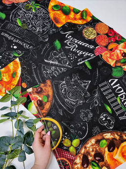 Комплект вафельных полотенец 48*60 см, 3 штуки (Пицца) - Ивановотекстиль фото 5