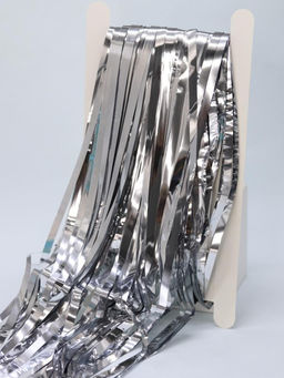 Праздничный занавес, дождик для фотозоны "Rain", silver (100*200 см)