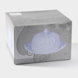 Блюдо с крышкой клош «Винтаж», 24.5×22×13 см, керамика, белое