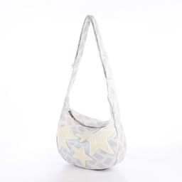 Сумка молодёжная на молнии, 36?8?23 см, голубая