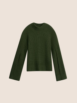 Джемпер с декоративными разрезами на рукавах / Zarina  фото 7