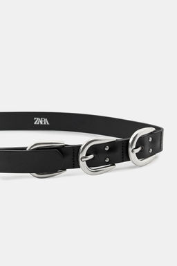 LEATHER BELT WITH MULTIPLE BUCKLES - Zara фото 3