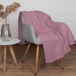 19с126-ШР/у./л.с.уп. 180*160 Плед "Зефир" цв. 1482 фиолетовый