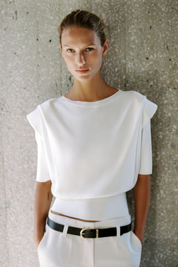 TOP PUNTO HOMBRERAS / Blanco - Zara фото 2