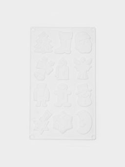 Форма для кондитерских украшений Доляна Новый год, 29.3?17.3 см, 12 ячеек, силикон