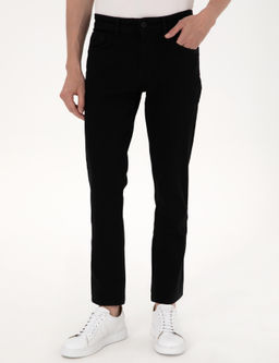 Siyah Straight Fit Jean Pantolon