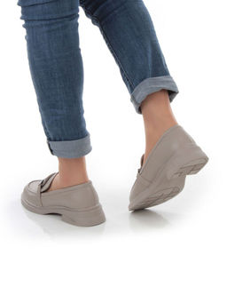 01-PDS133-2 GRAY BEIGE Ботинки демисезонные женские (натуральная кожа)