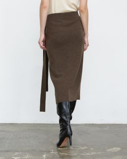 Юбка из пуха яка 07073 коричневая