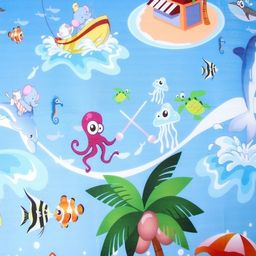 Игровой коврик для детей на фольгированной основе Солнечный пляж, размер 177х145x0,5 см, Крошка Я  фото 7