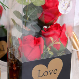 Мыльные розы в коробке, красные, набор 3 шт. - SB BEAUTY фото 3