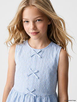 Fiyonk Detayl? K?z ?ocuk Peplum G?mlek