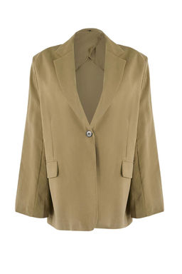 Haki Modal Dokuma Tek Beden Oversize Blazer Ceket TWOSS26BC00039 - Trendyolmilla фото 4