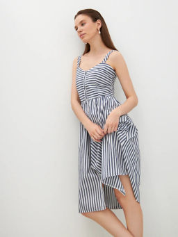 Платье Сарафан из хлопка с принтом полоска - Tantino фото 15