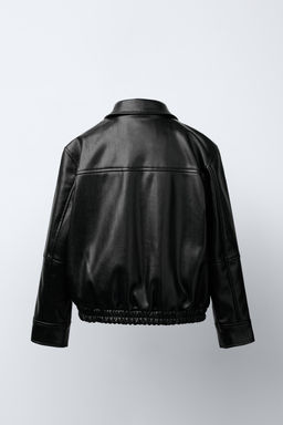 FAUX LEATHER BOMBER JACKET - Zara фото 4