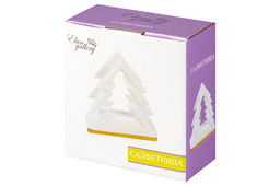 Салфетница на дер. подставке 11*5*11 см "Елочка"