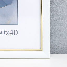 Фоторамка для фото 30×40 см «Офисная», пластик, белый, (стекло)