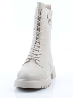 04-PAM366-2Z LT. BEIGE Ботинки зимние женские (натуральная кожа, 100% шерсть)