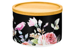 Банка д/хранения и запекания 250 мл 9,3*9,3*7 см Певчие птички на черном+бамб.крышка-подс.с сил.уп - Elan gallery фото 7