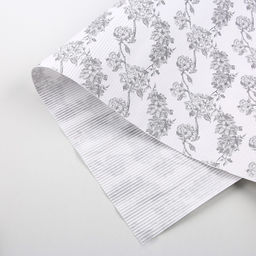 Бумага упаковочная гофрированная в рулоне «Цветы», 0,68 x 5м