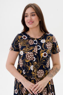 Платье женское из кулирки Кармелита 2 кофе на синем - Амадэль фото 10