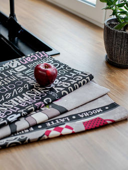 Комплект вафельных полотенец 48*60 см, 3 штуки (Мокко, черный) - Ивановотекстиль фото 8