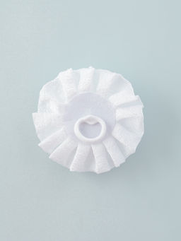 Цена за 6 шт. Бант для волос на резинке «Школьница», волнушка классика, d=11 см, белый