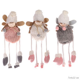 Новогоднее украшение Ангел магнитные ручки 7*4*22 см / N112ABС /уп 200/ микс - ГалеонТрейд фото 6